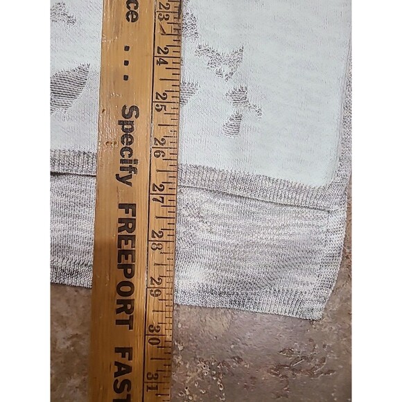 Zozo Sz XL Pullover Sweater Gray Taupe Cotton Blend Lightweight Cuffed Sleeve - Picture 9 of 11